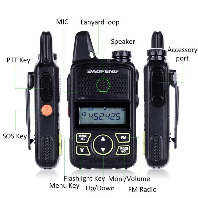 Boufing BF-T1 Mini  U_H_F Walkie Talkie Two-way Radios 1