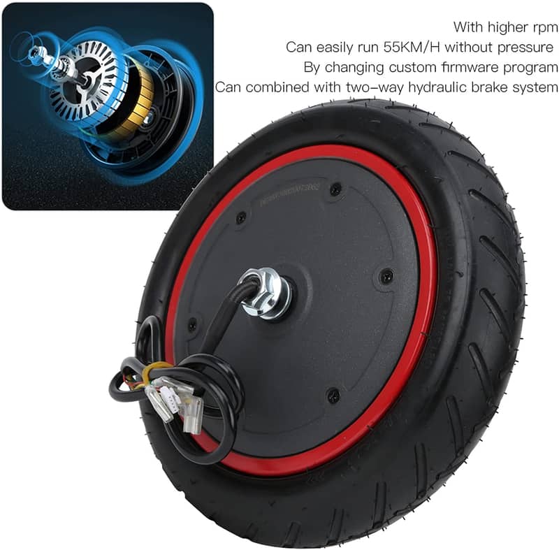 350W 36V Electric Scooter Hub Motor with Inflatable Tire 0