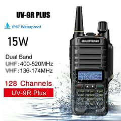 Boufing UV-9R 15W Plus V_H_F Walkie Talkie Dual Band Handheld Two Way