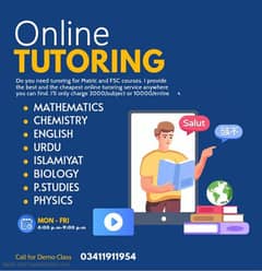 Matric and FSC tutor available