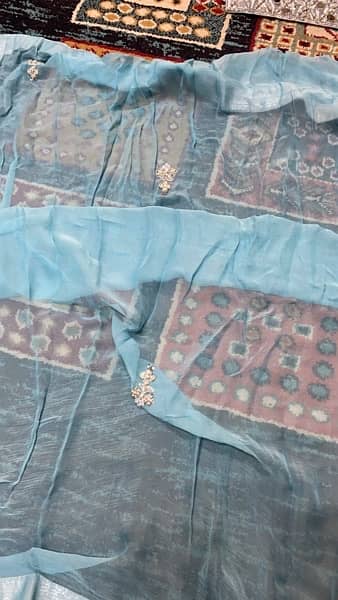 fancy handmade imbroided dress pure masoori fabric 2