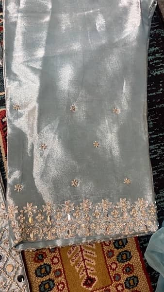 fancy handmade imbroided dress pure masoori fabric 4