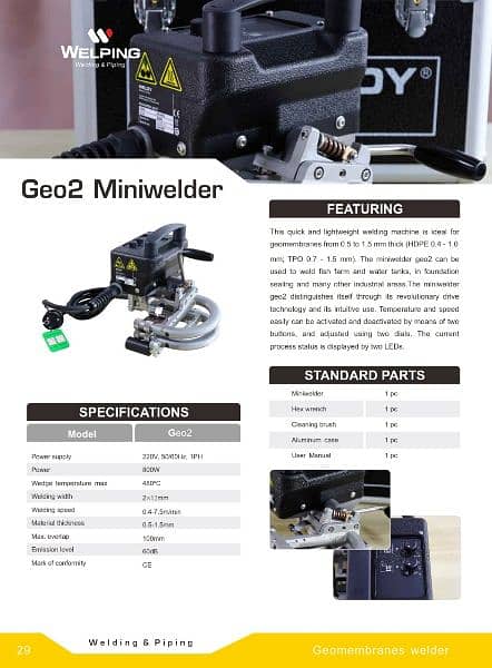 Geo Membrane welding machine 2