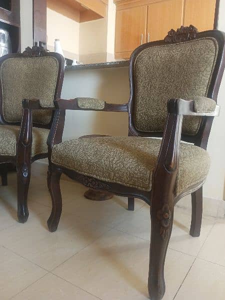 2 solid wood room chairs 0