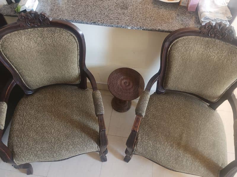 2 solid wood room chairs 1