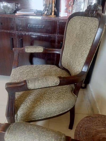 2 solid wood room chairs 2