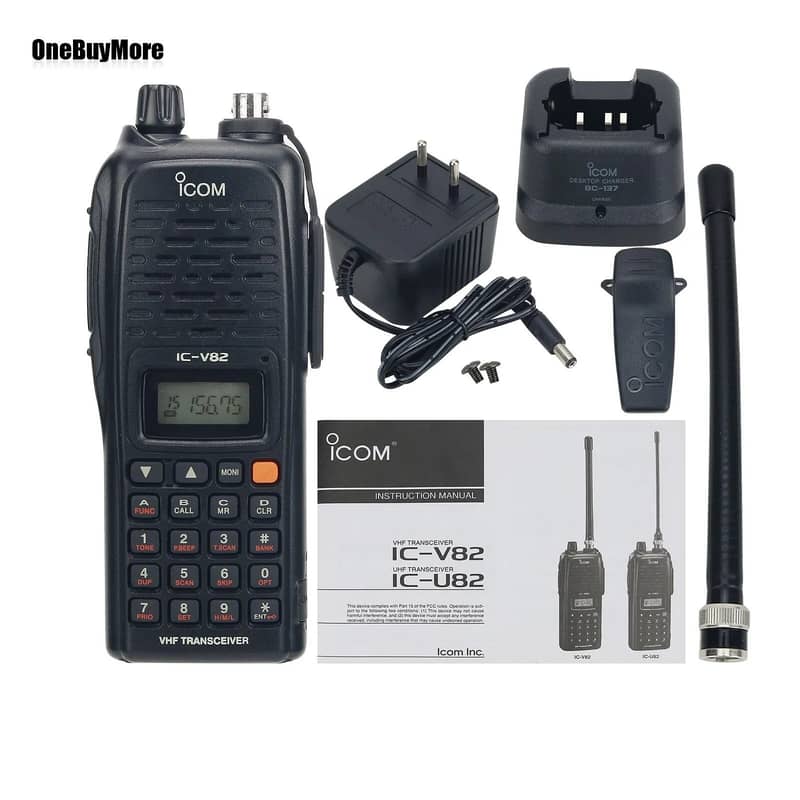 iCom v82 V_H_F Walkie Talkie Radio Portable FM Transceiver Long range 11
