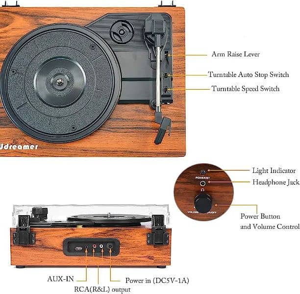 Record Player vinyl Turntable 4