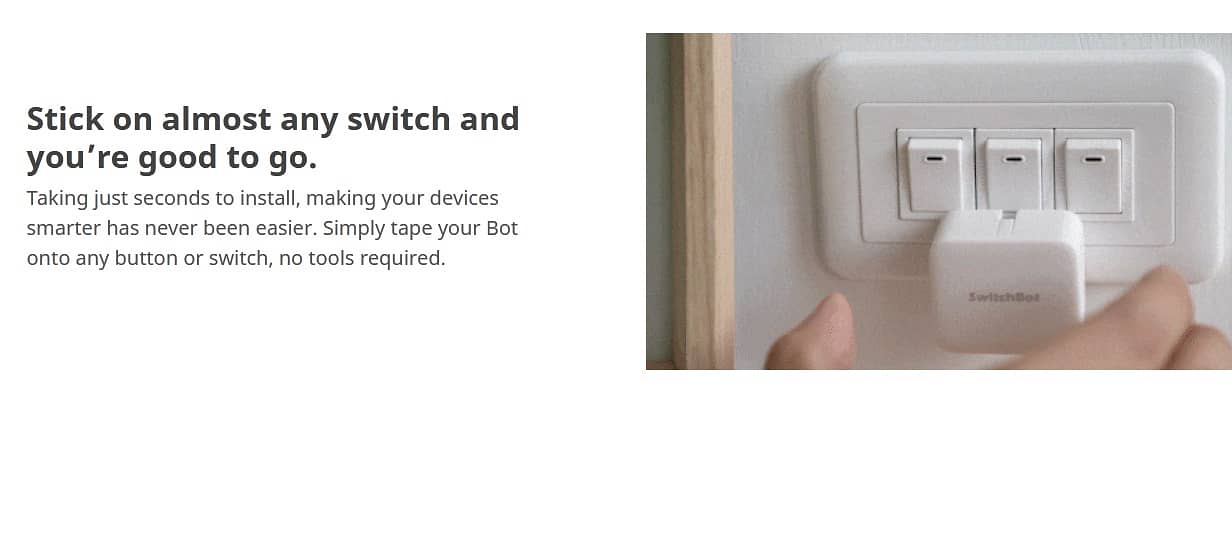 Switchbot Smart Switch Bot Light Button Pusher Bluetooth Wireless App 4