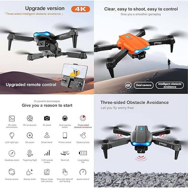 Double camera Drone foldable camera drone 4