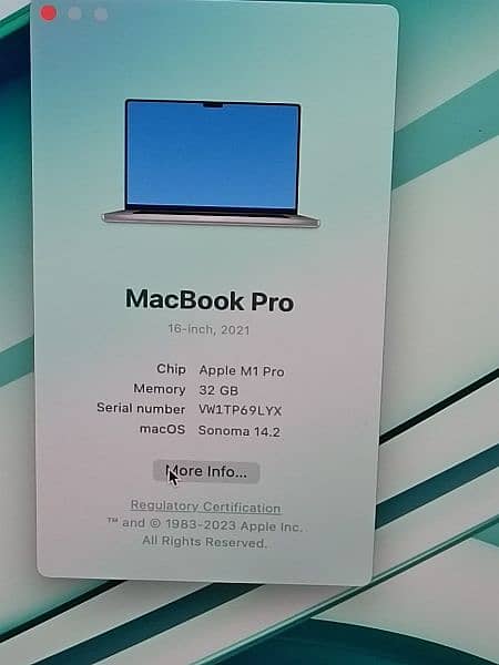 MACBOOK PRO M1 LATE 2021 CTO MODLE 16 INCH 32GB RAM 512GB SSD 77 CYCLE 1