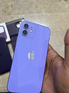 iphone 12 purple 10/10 factory unlock waterproof free 5 cases