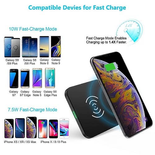 CHOETECH Wireless Charger, Qi Certified T511 Wireless Charging Pad. 1