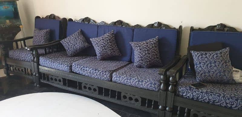 5 seater wooden sofa 2