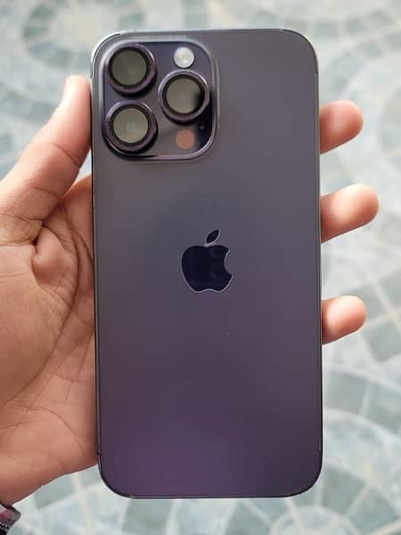 iPhone 14pro max dep purple phizecal dule sim 10/10 non pta 3