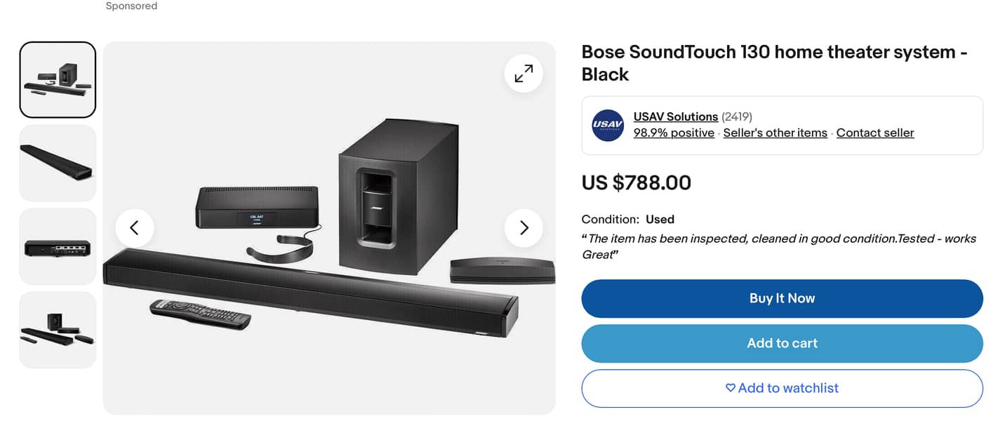 Bose SoundTouch 130 home theater system - Black 0