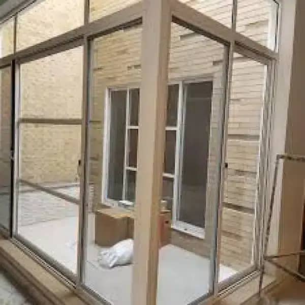 double glaze upvc window openable door 12mm glass partition touch 5