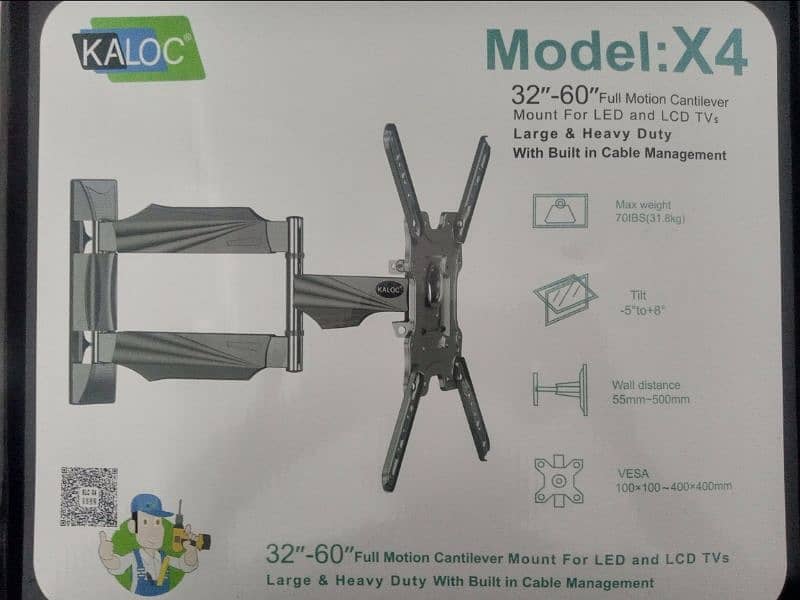 LCD LED tv monitor adjustable moveable wall mount bracket heavy duty 2