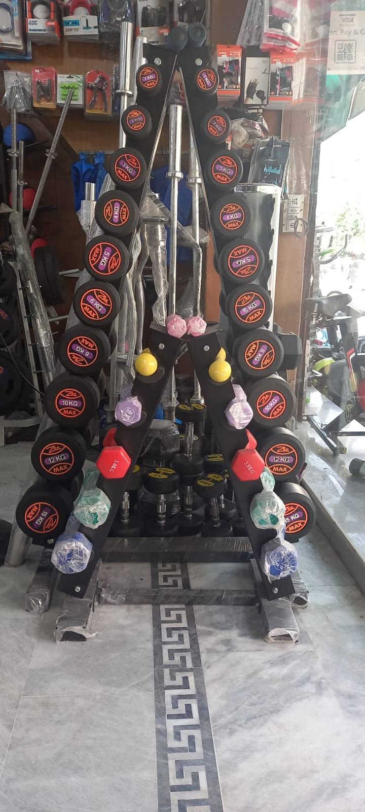 Dumbbells, Rod, Weight Plate, Banch, Twister stand home use available 16