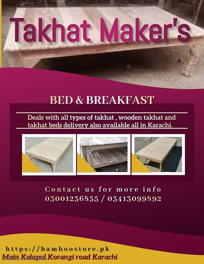 takhat / wooden takhat / bench / table / takhat bed sale in karachi 5