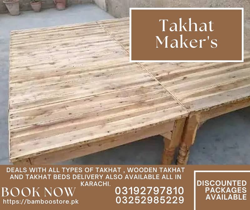 takhat / wooden takhat / bench / table / takhat bed sale in karachi 9