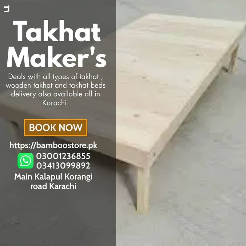 takhat / wooden takhat / bench / table / takhat bed sale in karachi 1