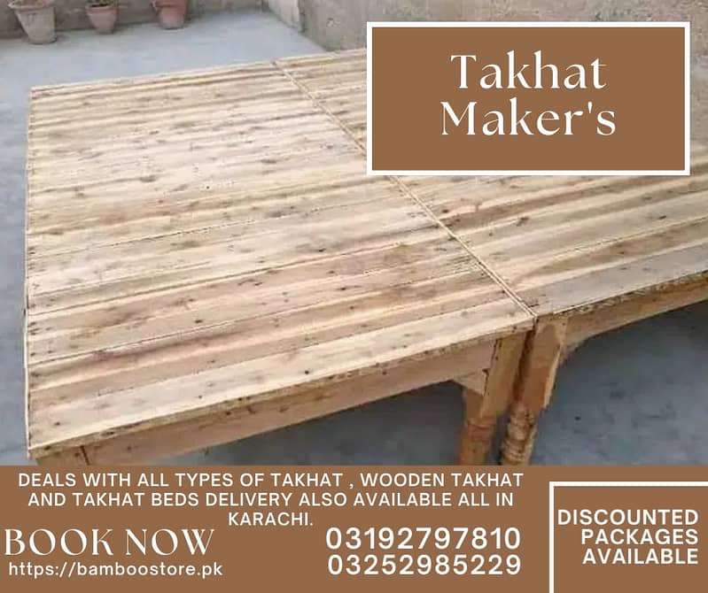 takhat / wooden takhat / bench / table / takhat bed sale in karachi 10