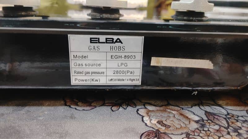 ELBA Hob Gas 3 in 1 model Egh-8903 5