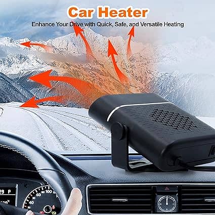 FAFAAWFF Car Heater, 2 in 1 Multifunction Portable Heater, 150W 12V0.3 1