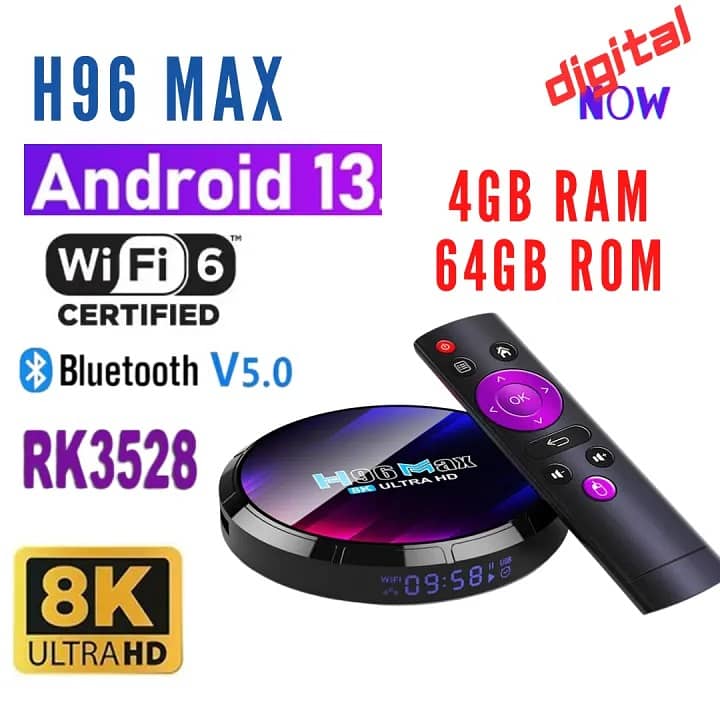 Android tv box x96q 4gb+ 64gb with channels airmouse also available 2