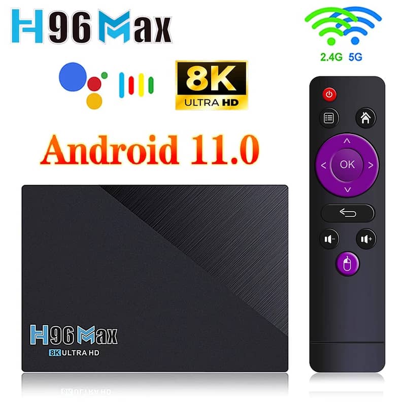 Android tv box x96q 4gb+ 64gb with channels airmouse also available 3