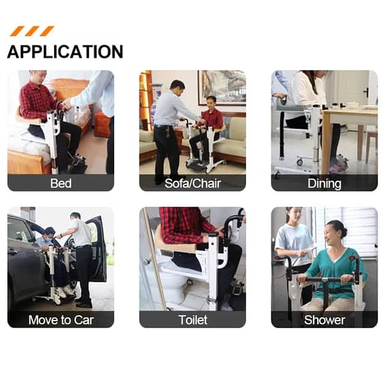 Hydraulic Patient Lift & Transfer Wheelchair | commode chair price 2