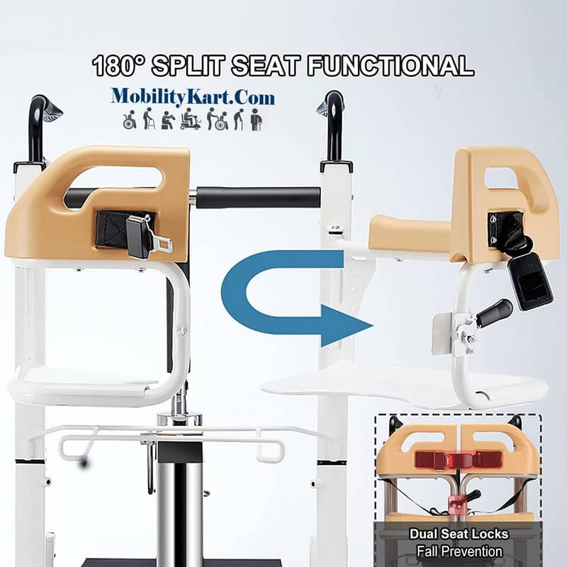 Hydraulic Patient Lift & Transfer Wheelchair | commode chair 6