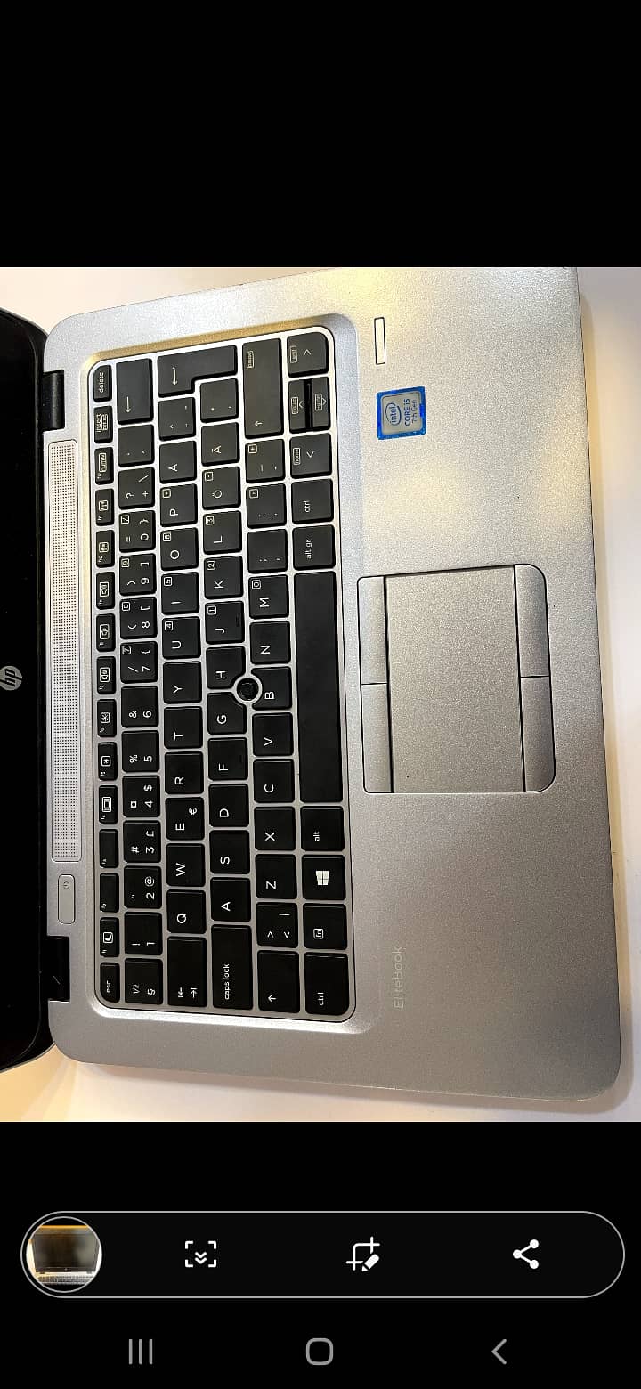 HP Core i5 7gen Elitebook 8 gb ram  256ssd 6