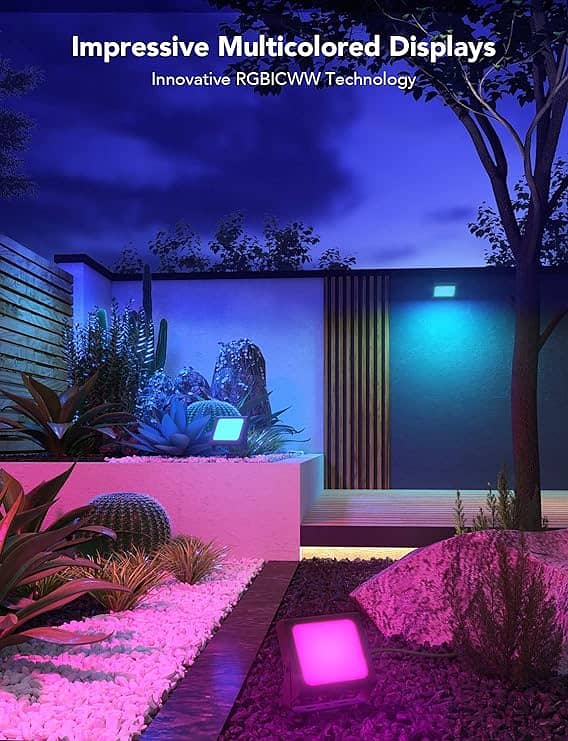 Govee RGBIC Flood Lights, LED Landscape Lighting with 28 Scene 1