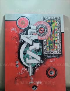 Darood e Ibrahimi - Names of Muhammad (S. A. W) Painting - Calligraphy 0