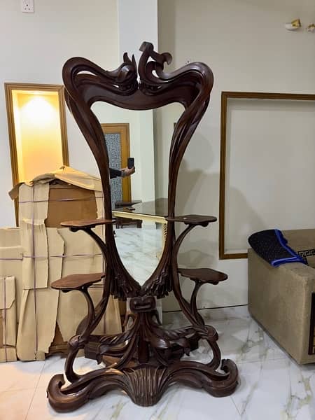Beautiful Antique Solid Wood Art Piece 7 foot Tall 0