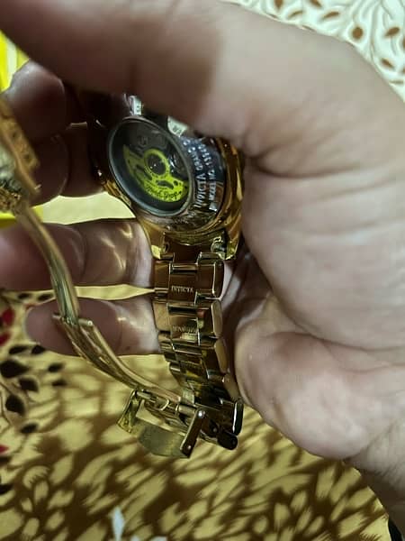 Invicta Scuba Pro Diver Automatic Mens Gold & MOP Watch Tritnite 13940 5