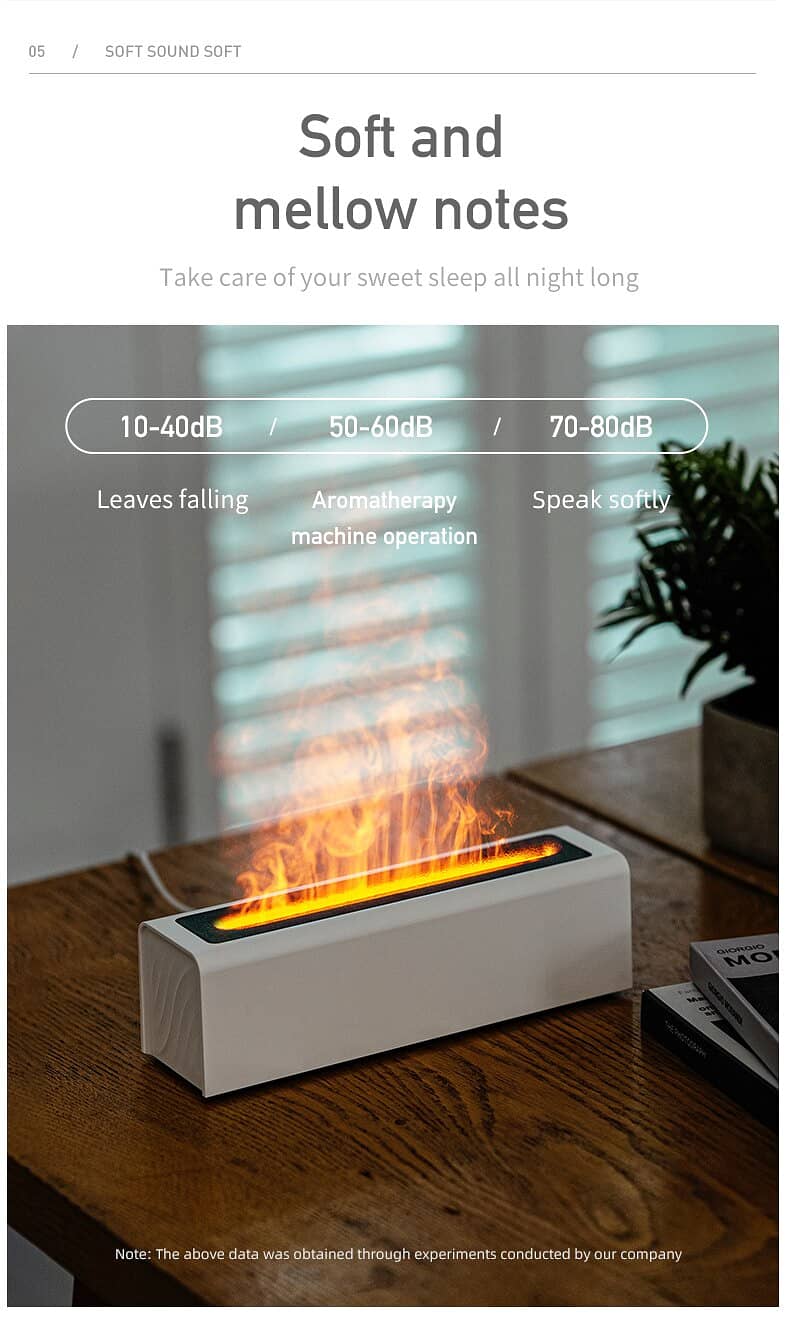 Colorful Simulation Flame Humidifier. 5