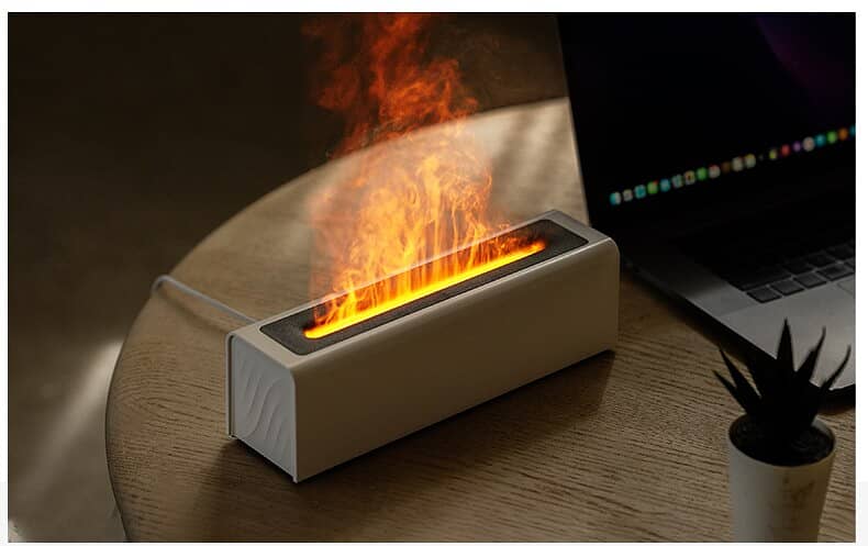Colorful Simulation Flame Humidifier. 6