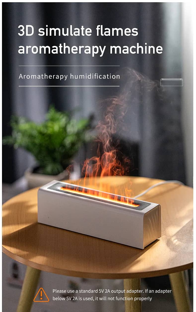 Colorful Simulation Flame Humidifier. 13