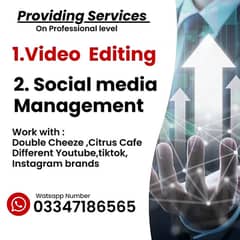 Video Editing , Social media management providing services