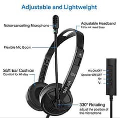 Salar H58 PC Wired Business Headphones USB 3.5mm Comfortable Headset