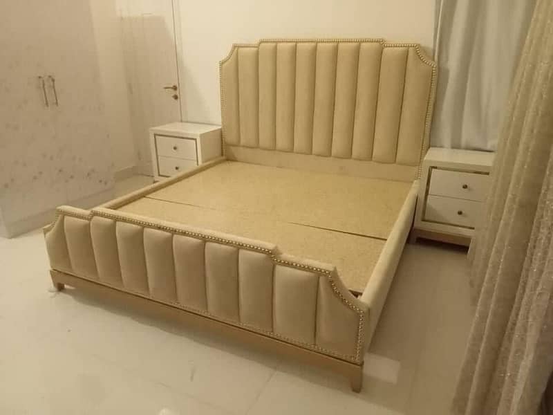 Bed set/Bedroom set/double bed/sheesham wooden bed/ Chusion Bed 19
