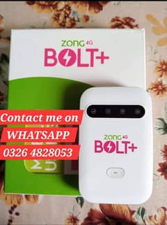 Unlocked Zong 4G Device Bolt |jazz|Telenor|Contact me on 0326 4828053