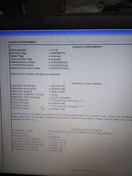 Graphic laptop Dell 7730 with 8gbquadro p4200 corei7 8850h 16gb 512ssd 5