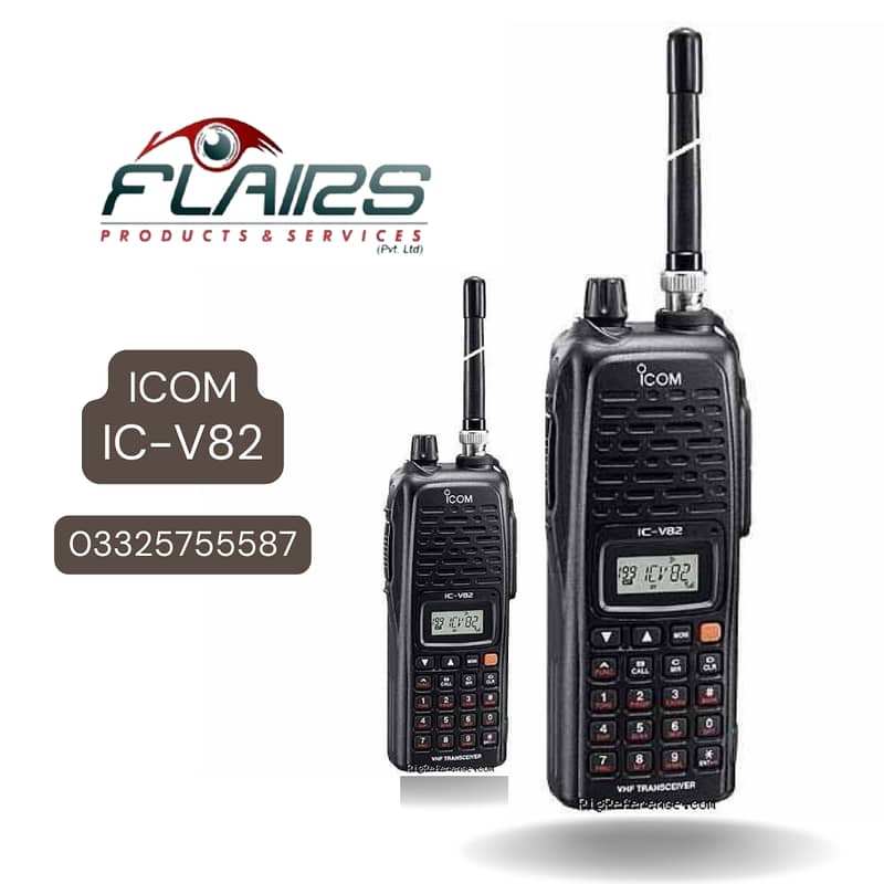 IC-V82 V_H_F Two-Way Radio Transceiver Walkie Talkie 0
