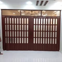 partitoin / folding door lasani door wallpaper PVC panel /fluted panel