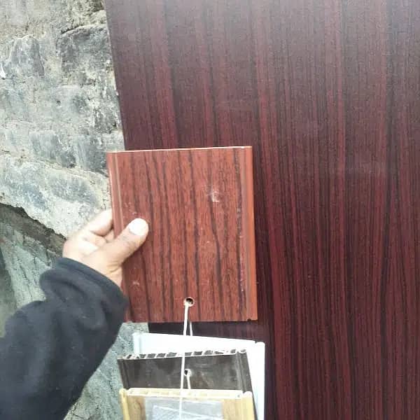 partitoin / folding door lasani door wallpaper PVC panel /fluted panel 16
