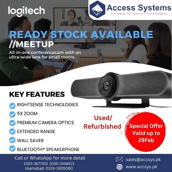 Logitech | Meetup Rallyplus Audio Video  Conferencing Zoom 03353448413 9